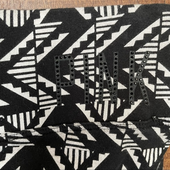 PINK by Victoria’s Secret full length leggings small black white sequin - Picture 3 of 5